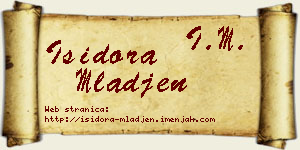 Isidora Mlađen vizit kartica